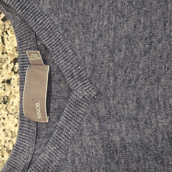 VINCE MEN'S LINEN BLEND V-NECK PULLOVER SWEATER. SIZE XXL. - Picture 7 of 10